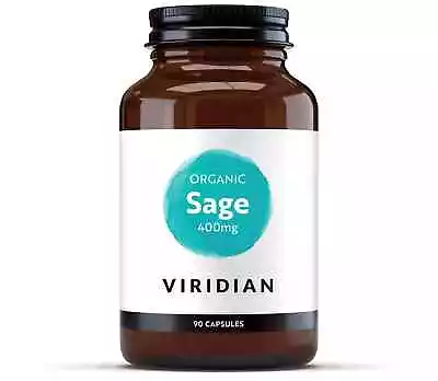 Viridian Organic Sage 400mg 90 Vegetarian Capsules • £19.99