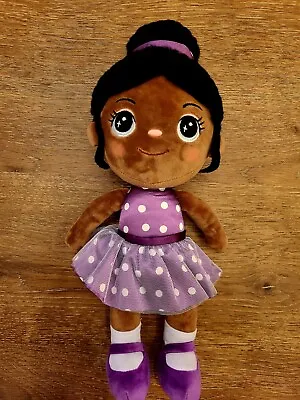 £25.24 • Buy Soft Rag 13  Baby Brown Skin Girl With Puple Polkat Dot Dress Plush Doll Toy