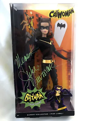 Signed JULIE NEWMAR W/ Meow Catwoman Barbie Classic TV Doll Beckett Witness COA • $595