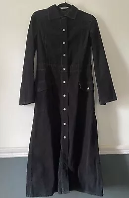 Mango Black Corduroy Coat- Boho Style- Size Medium- UK 10-100% Cotton. • £20