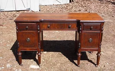 Vintage Art Deco Walnut Desk Vanity Dressing Table • $795