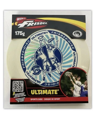 £14.49 • Buy Ultimate Frisbee Sports Disc White & Blue 175 Gram Wham-o