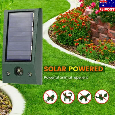 Ultrasonic Solar Cat Dog Repellent Fox Pest Scarer Deterrent Repeller Garden • $19.89