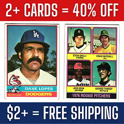 1976 MLB Topps Baseball Cards / #441-660 / You Pick / EX-MT • $0.99