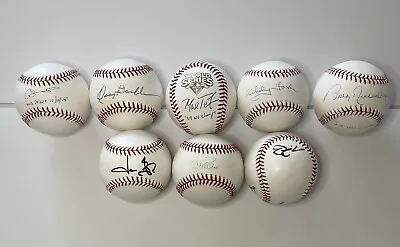 New York Yankee Autograph Signed 8 Baseball Lot Ford Teixeira Boone And More • $399