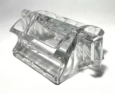 HEISEY ~ Antique Double Sectioned Glass Domino SUGAR CUBE HOLDER (Quator Clear) • $18