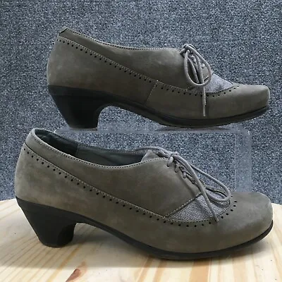 £29.13 • Buy Naot Shoes Womens 39 Retro Wing Tip Lace Up Heels Pump Oxford Gray Leather