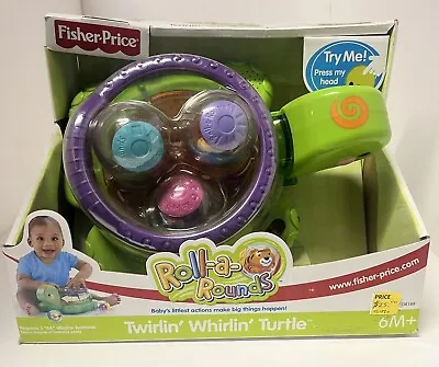 NEW Fisher Price Roll-a-Rounds Twirlin' Whirling' Turtle Developmental Baby Toy  • $40