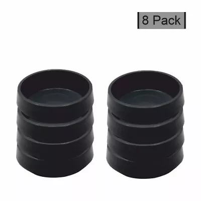 £4.99 • Buy LARGE BLACK  CASTOR CUPS Carpet/Floor Chair Furniture Protectors Caster 8PK