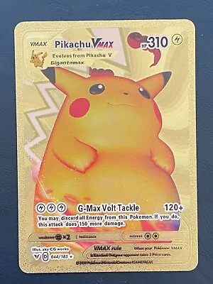 $1.99 • Buy Pokémon Pikachu Vmax Gold Foil Card HP310 044/185