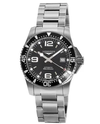 New Longines HydroConquest Automatic 41mm Black Dial Men's Watch L3.742.4.56.6 • $933.72