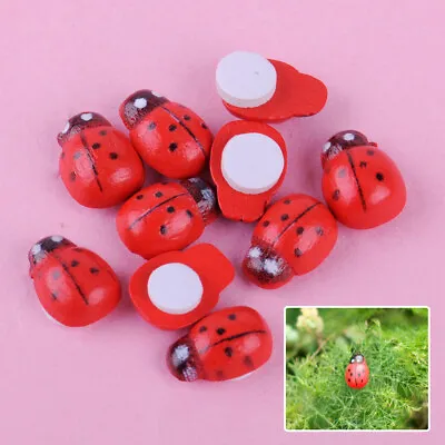 £2.87 • Buy 10pcs Miniature Ladybird Ladybug Garden Ornament Figurine Fairy Dollhouse DIY