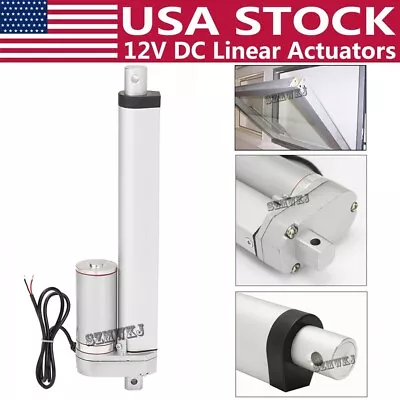 Heavy Duty 8  Linear Actuator 8 Inch Stroke 12 Volt DC 330 Pound Max Lift LBS • $38.69