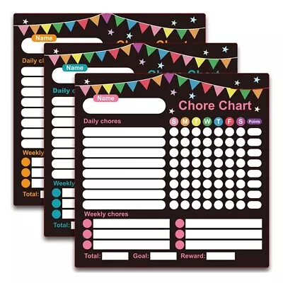 Steel Magnetic Boards Magnetic Board Chore Board Dry Erase Magnetic Chore Chart • £13.20
