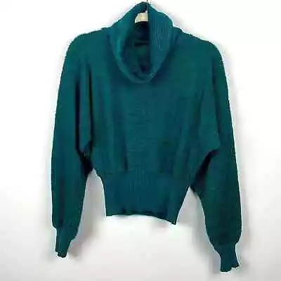 Vintage Gitano Cowl Neck Teal Sweater • $24