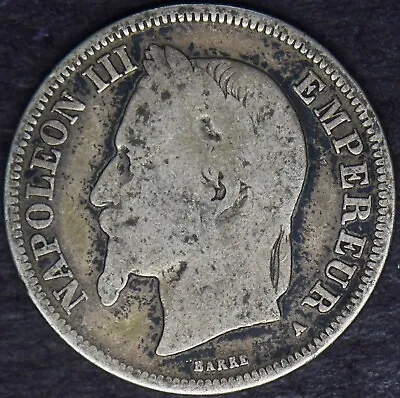 1867-A France Silver 2 Francs - Napoleon III - ✪COINGIANTS✪ • $14.99