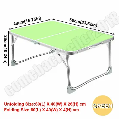 £13.28 • Buy Aluminium Folding Camping Table Laptop Bed Small Dining Table Picnic Garden BBQ