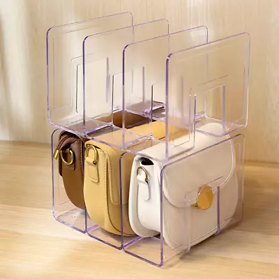 3/4 Grids Handbag Bag Wardrobe Organizer Storage Rack Purse Bags Display Racks • $23.99