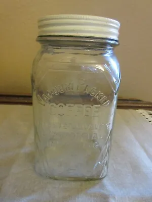 Vtg Art Deco Coffee Jar Commercial Importing Co.  • $14.95