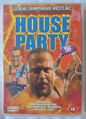 ECW House Party 1996 DVD - VERY RARE Original & Uncut Release! - WWE WWF AEW TNA • £20