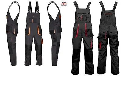 £18.99 • Buy UK-Bib And Brace Overalls Mens Work Trousers Bib Pants Knee Pad Multi Pocket 