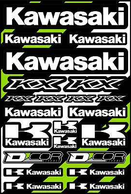 D'COR Kawasaki Style Decal Sheet Motorcycle Stickers • £19.96