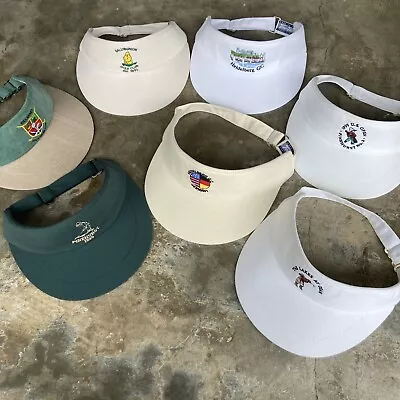 Lot Of 7 Vintage Golf Visors Pinehurst Killarney Heidelberg Osan Club Us Open • $159.99