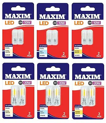 2x G9 Or G4 LED Capsule Bulb Cool White Warm White Halogen Replacement Lamp 2W • £4.59