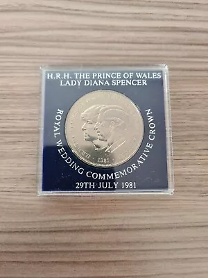 HRH Prince Of Wales & Lady Diana Spencer Royal Wedding 1981 Commemorative Crown • £9.99