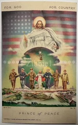 Prayer For Peace Vintage 1942 WWII Holy Devotional Prayer Card. • $7