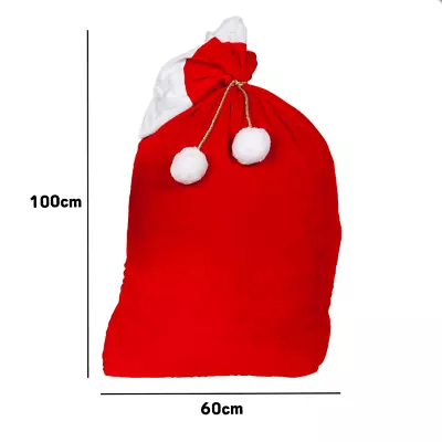 £4.99 • Buy Large Santa Sack Deluxe Velvet Christmas Present Sack Father Xmas Parcel Bag