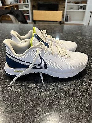 Nike React Infinity Pro White And Navy Blue Golf Shoes Men's 9 • $18