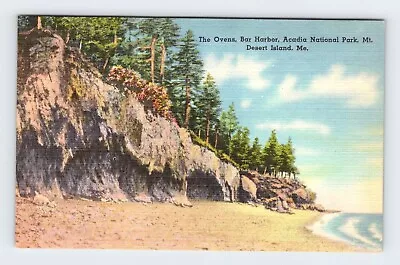 The Ovens Acadia National Park Desert Island Maine Vintage Linen Postcard BRY5 • $2