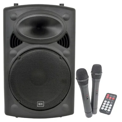 QTX QR15PA Brand New Portable PA Speaker System Party Speaker  Microphones • £235