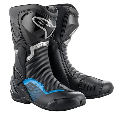 Alpinestars SMX S-MX 6 V2 Black /Blue (177) Motorcycle Racing & Sport Boots • $186.49