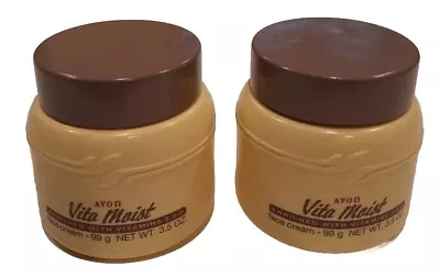 Lot Of 2 - Avon VITA MOIST Face  Cream New Old Stock NOS   Each 3.5 Oz. • $29.99