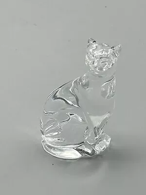 Waterford Crystal Small Cat Figurine 2.75  Clear Ireland • $26