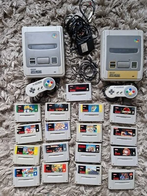 £97 • Buy Super Nintendo Entertainment System Consoles + 17 Games 🌟SNES🌟RETRO🌟 READ PLZ