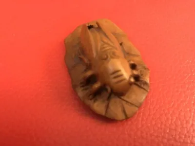 £22.50 • Buy Collectable Hand Carved Signed Wood Netsuke Of A Beatle.