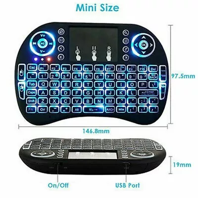 US Mini Wireless Keyboard 2.4GHz With Touchpad For PC Android Desktop PC TV Box • $8.99