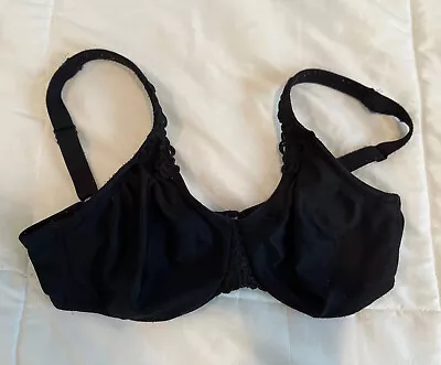   Wacoal Bodysuede Ultra Bra Black Underwire No Padding 85814   34C • $15