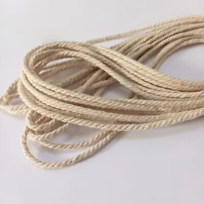 Unbleached Natural Cotton Piping Cord Twist 5mm In Diameter Various Lengths • £4.75