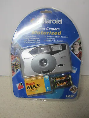 NEW OLD STOCK Polaroid 35mm Camera Motorized 252 BV    EXPIRED KODAK MAX FILM • £16.79