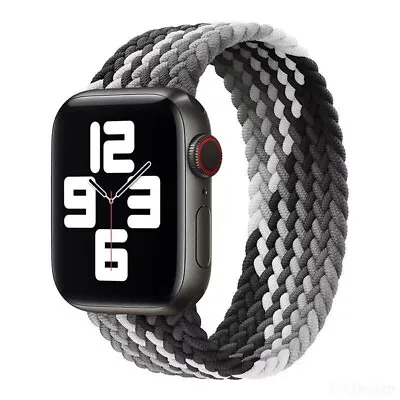 £4.99 • Buy Braided Solo Loop Band Strap For Apple Watch 9 8 7 6 5 4 3 SE Size 40/44/41/45mm