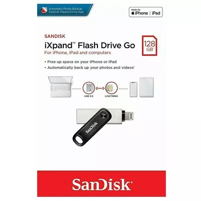 SanDisk IXpand Go Flash Drive USB 3.0 128GB Memory Stick For IPhone IPad PC Mac • $82