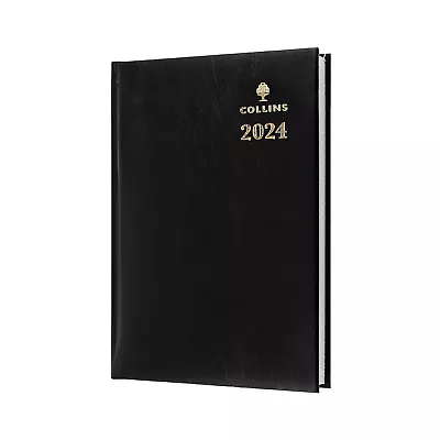 Collins Debden Standard Desk 2024 Diary A5 Day To A Page Business Diary Black • £2.99