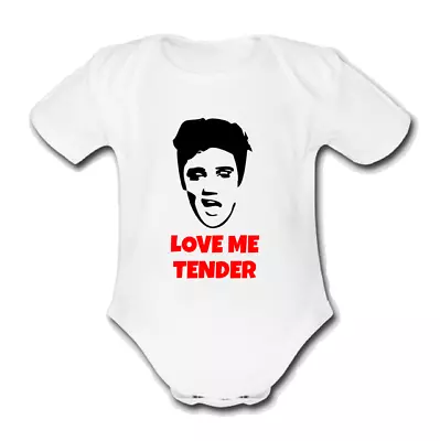 ELVIS PRESELY LOVE ME TENDER Babygrow Baby Vest Grow Bodysuit MUSIC FP • $12.44