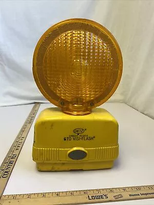 Dietz Visi-Flash 670 Yellow Barricade Construction Safety Light Vintage Man-Cave • $34.20