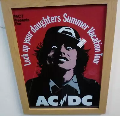 Ac/dc .repro Poster Print. Framed    13 X 10 Ins  To Hang • £13.99