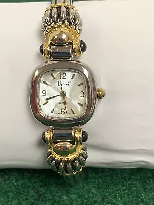 Vivani Ladies Cuff Bracelet Watch Gold & Silver Tone • $20